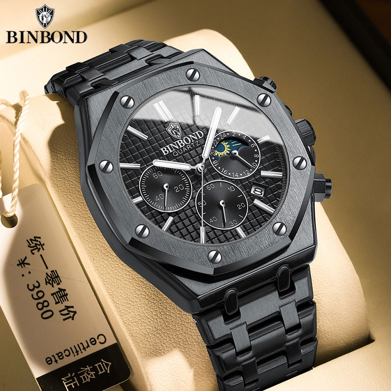 Cartier Watch Tank - BINBOND jam tangan kuarsa bercahaya pria,