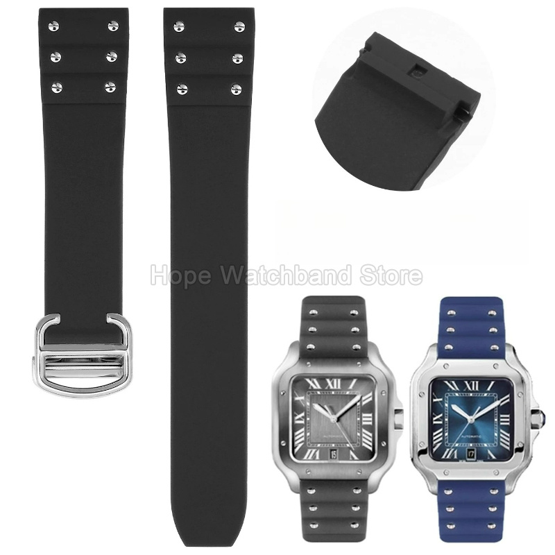 Cartier Watch Tank - Aksesoris Jam Tangan Silikon Antarmuka Datar