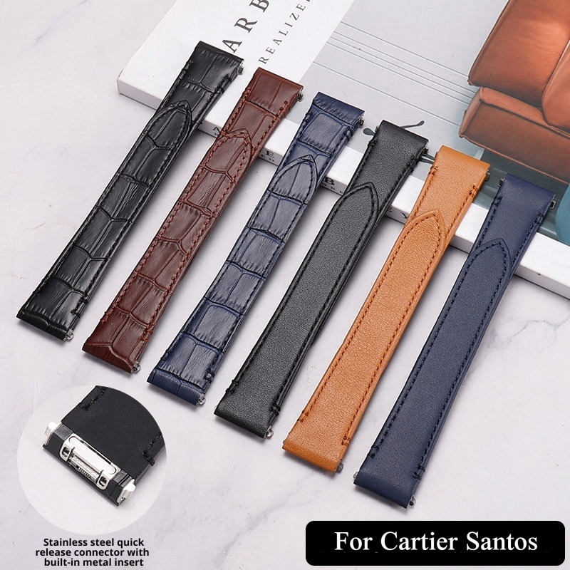 Tali Jam Tangan Kulit Sapi Ber - Cartier Watch Santos ulasan dan harga