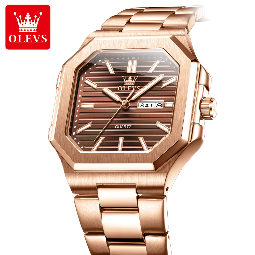 OLEVS Jam Tangan Kuarsa Perseg - Cartier Watch Tank ulasan dan harga