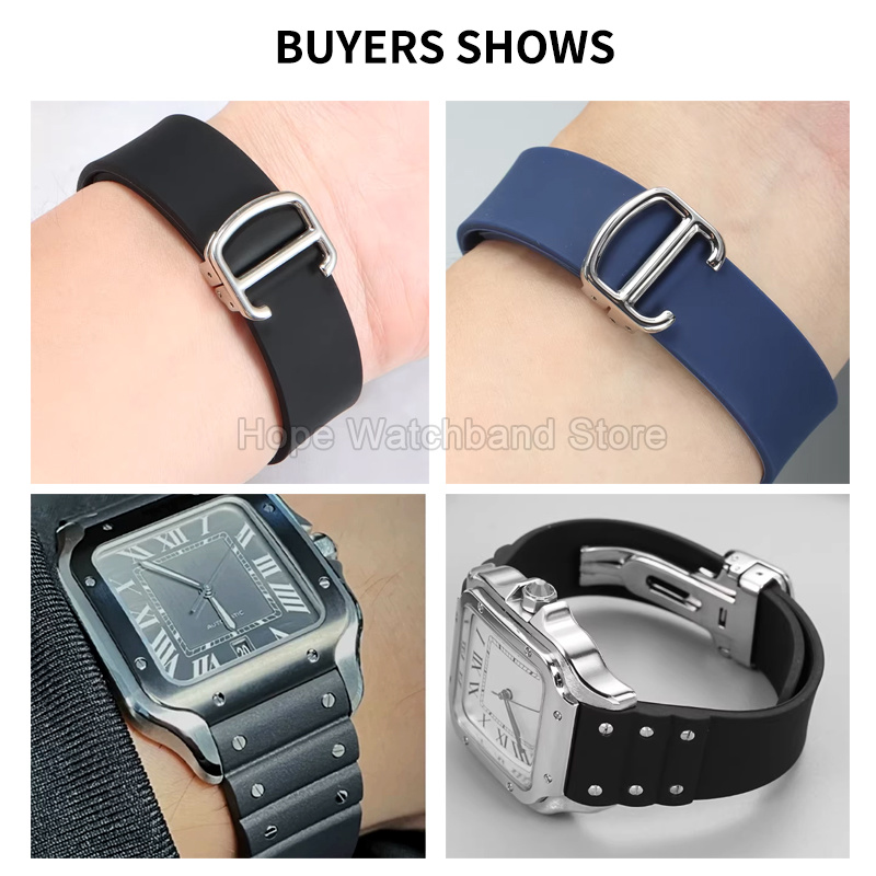 Aksesoris Jam Tangan Silikon A - Cartier Watch Tank ulasan dan harga