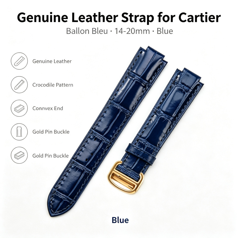 Tali Jam Tangan Kulit Asli 14- - Cartier Watch Ballon Bleu ulasan dan harga